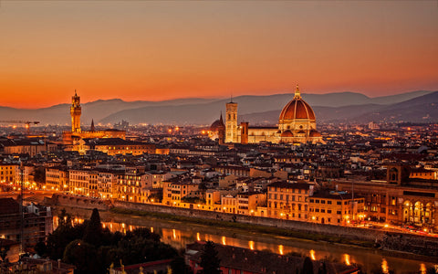 FLORENCE NIGHT ITALY GICLEE CANVAS ART PRINT POSTER