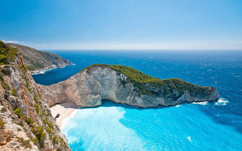 GREECE BEACH ZAKYNTHOS GICLEE CANVAS ART PRINT POSTER