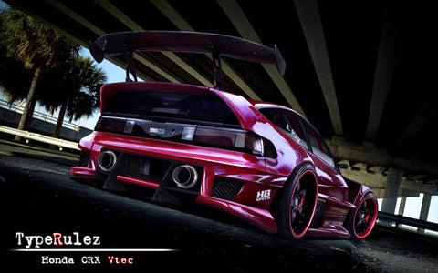 HONDA CRX VTEC GICLEE CANVAS ART PRINT POSTER