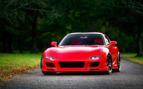 MAZDA RX7 RED GICLEE CANVAS ART PRINT POSTER