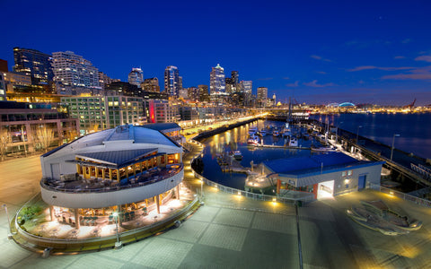 SEATTLE HARBOR GICLEE CANVAS ART PRINT POSTER