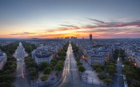 STREETS OF PARIS GICLEE CANVAS ART PRINT POSTER