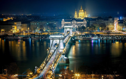 SZECHENYI CHAIN BUDAPEST GICLEE CANVAS ART PRINT POSTER