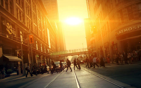 TORONTO CANADA SUNSET GICLEE CANVAS ART PRINT POSTER