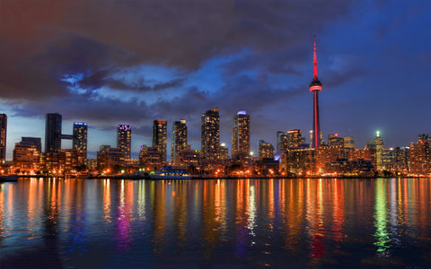 TORONTO SKYLINE GICLEE CANVAS ART PRINT POSTER